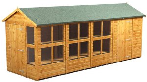 Power 18x6 Apex Combined Potting Shed with 6ft Storage Section